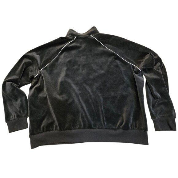 Women's NIKE Black Velour Full Zip Jacket sz XXL - Picture 6 of 8